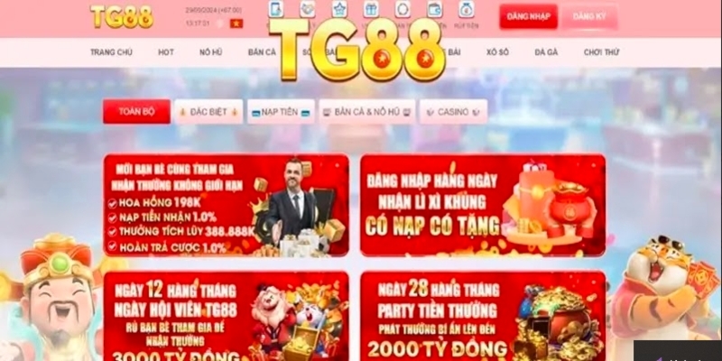 Sân chơi TG88 đẳng cấp số 1 thị trường